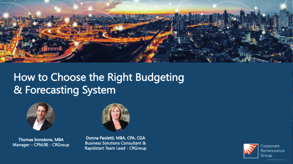 How to Choose the Right Budgeting & Forecasting Solution