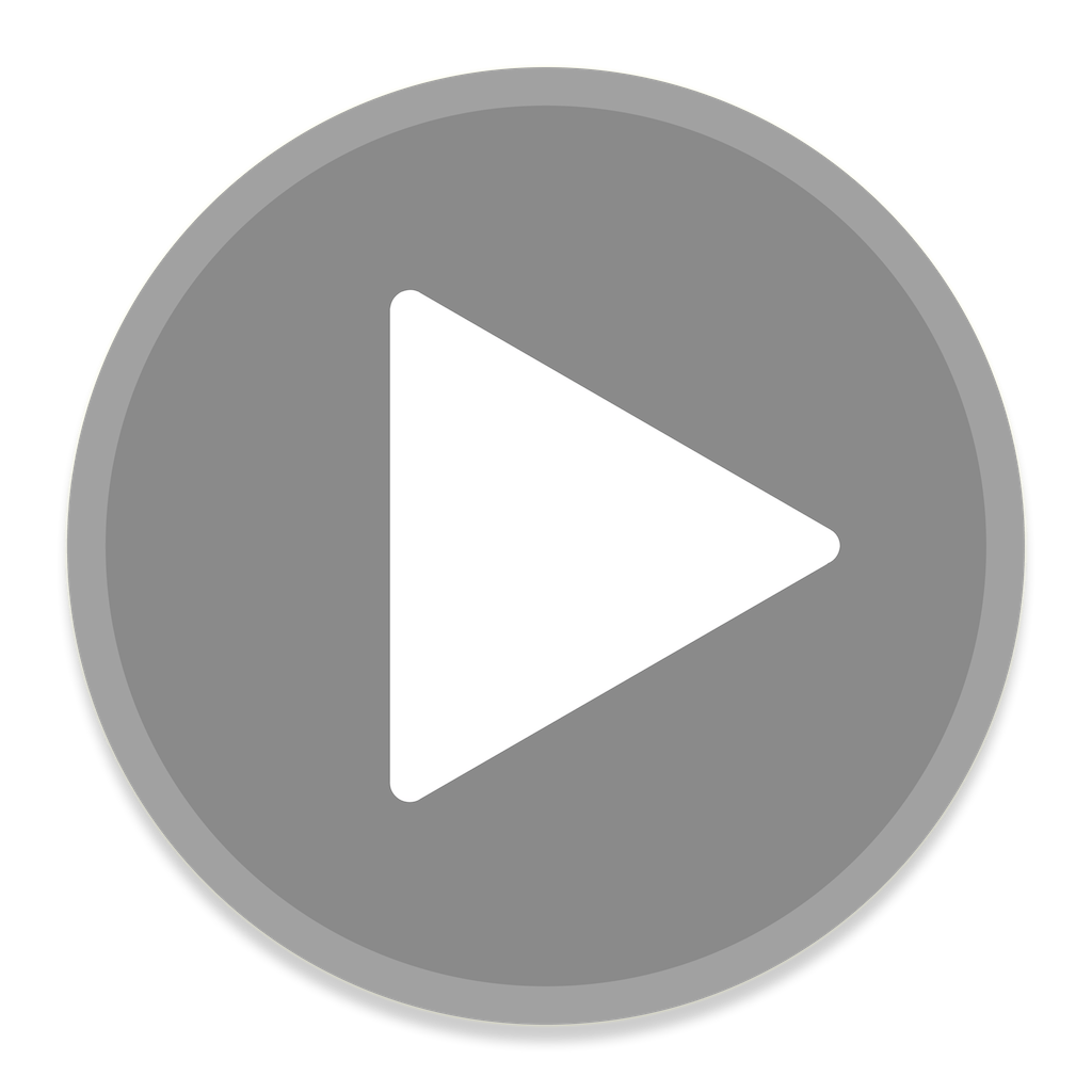 Grey video play button
